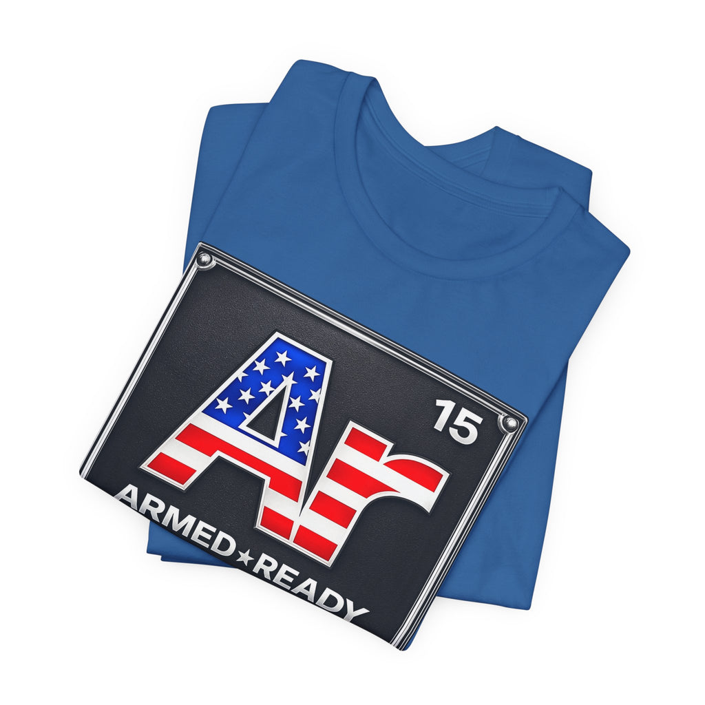Armed & Ready Flag T-Shirt — .223 / 5.56 Patriotic Ammo Tee