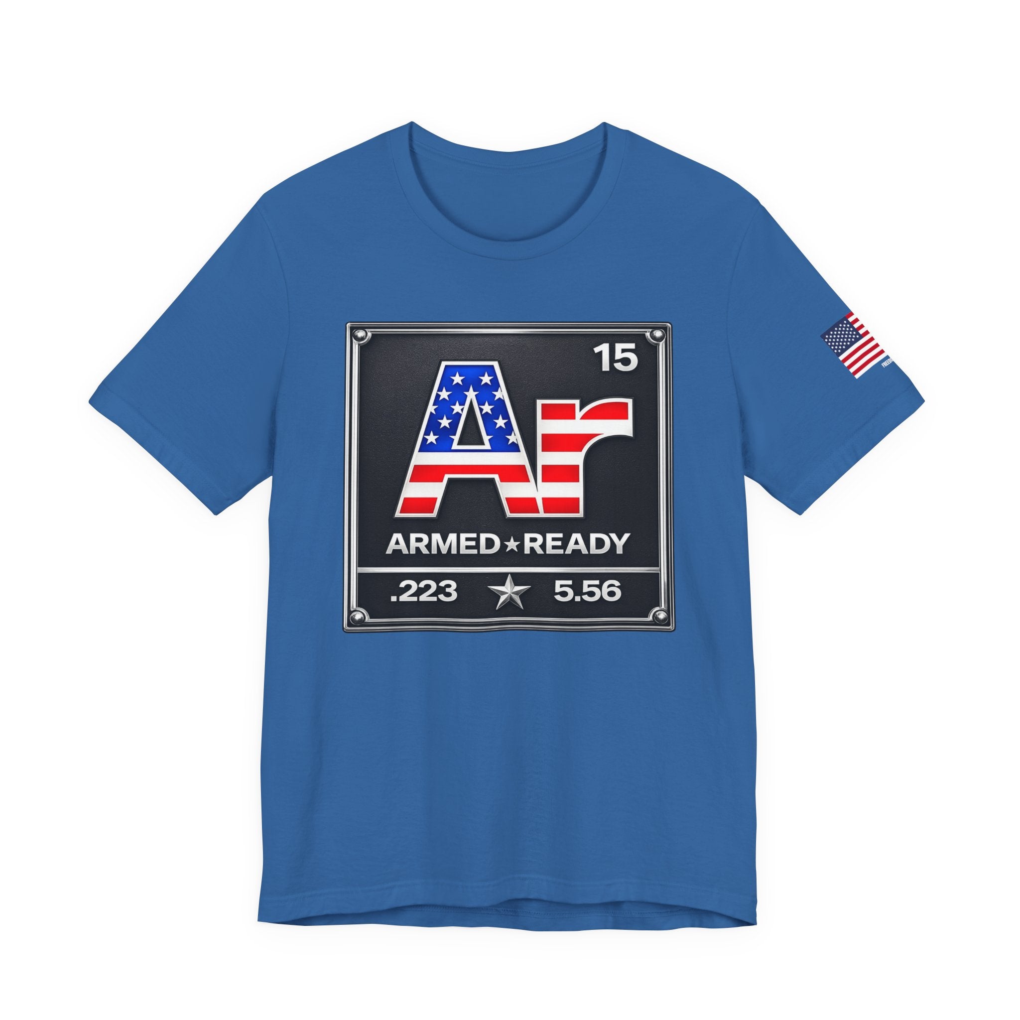 Armed & Ready Flag T-Shirt — .223 / 5.56 Patriotic Ammo Tee