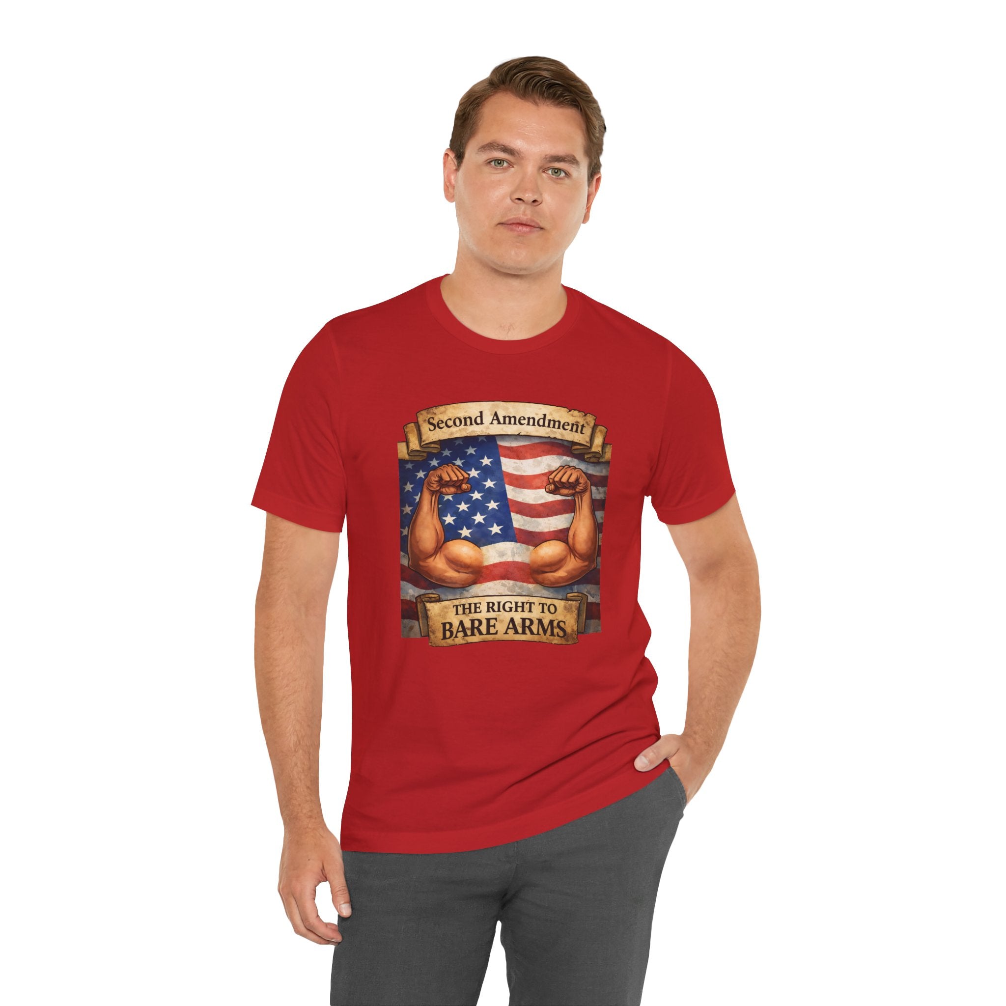 Second Amendment-The Right to Bare Arms-Unisex Jersey Short Sleeve Tee