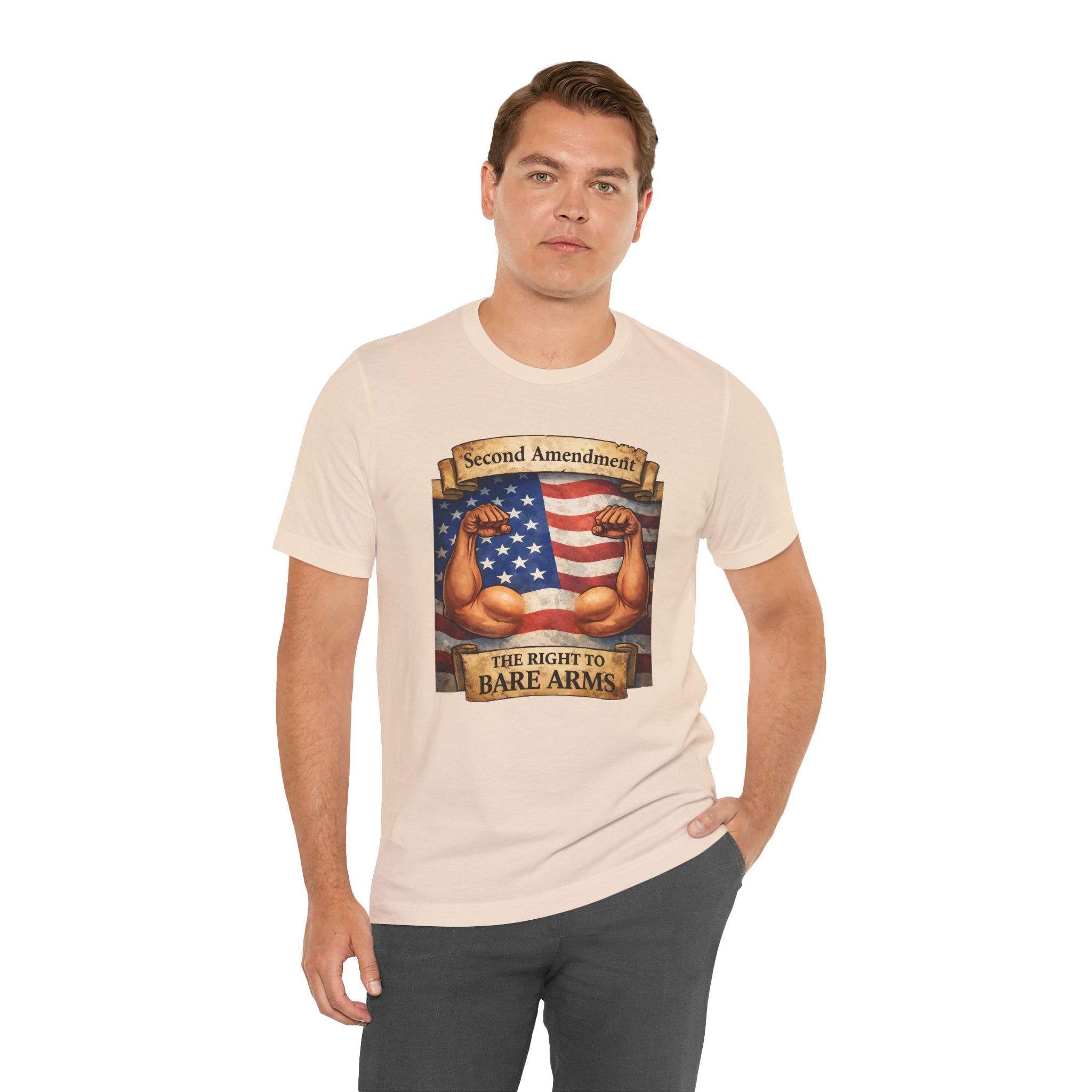 Second Amendment-The Right to Bare Arms-Unisex Jersey Short Sleeve Tee