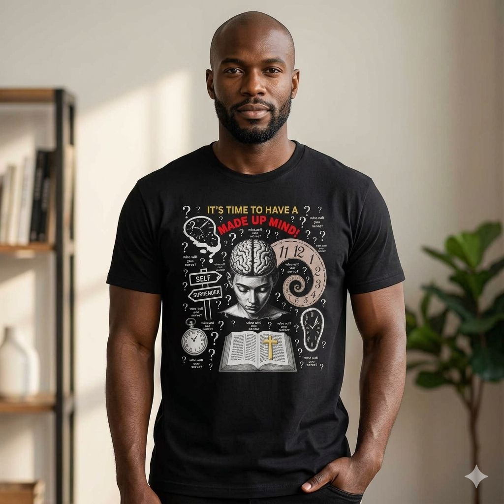 Christian Faith T-Shirt - "MADE UP MIND" Scripture Tee (Joshua 24:15)
