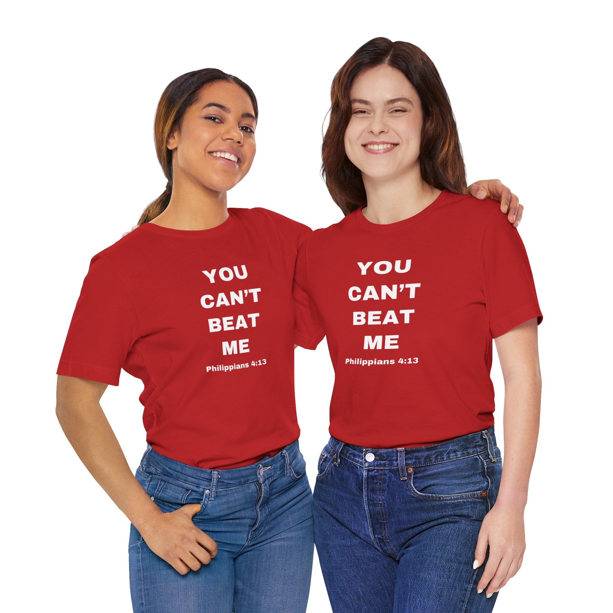 You Can’t Beat Me T-Shirt — Philippians 4:13 Inspirational Christian Tee