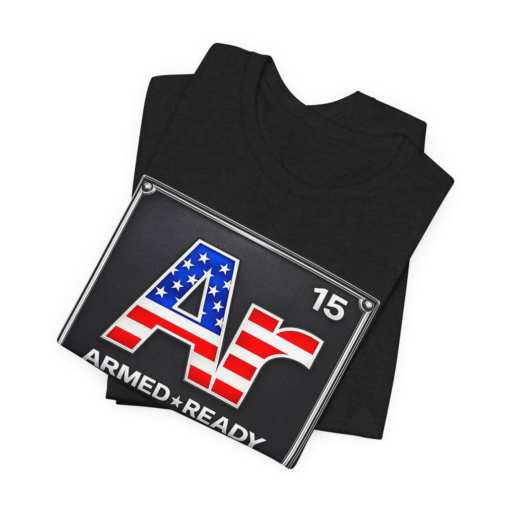 Armed & Ready Flag T-Shirt — .223 / 5.56 Patriotic Ammo Tee