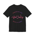 T-Shirt — "Powered by Love, Alive in Christ" Heartbeat Christian Tee