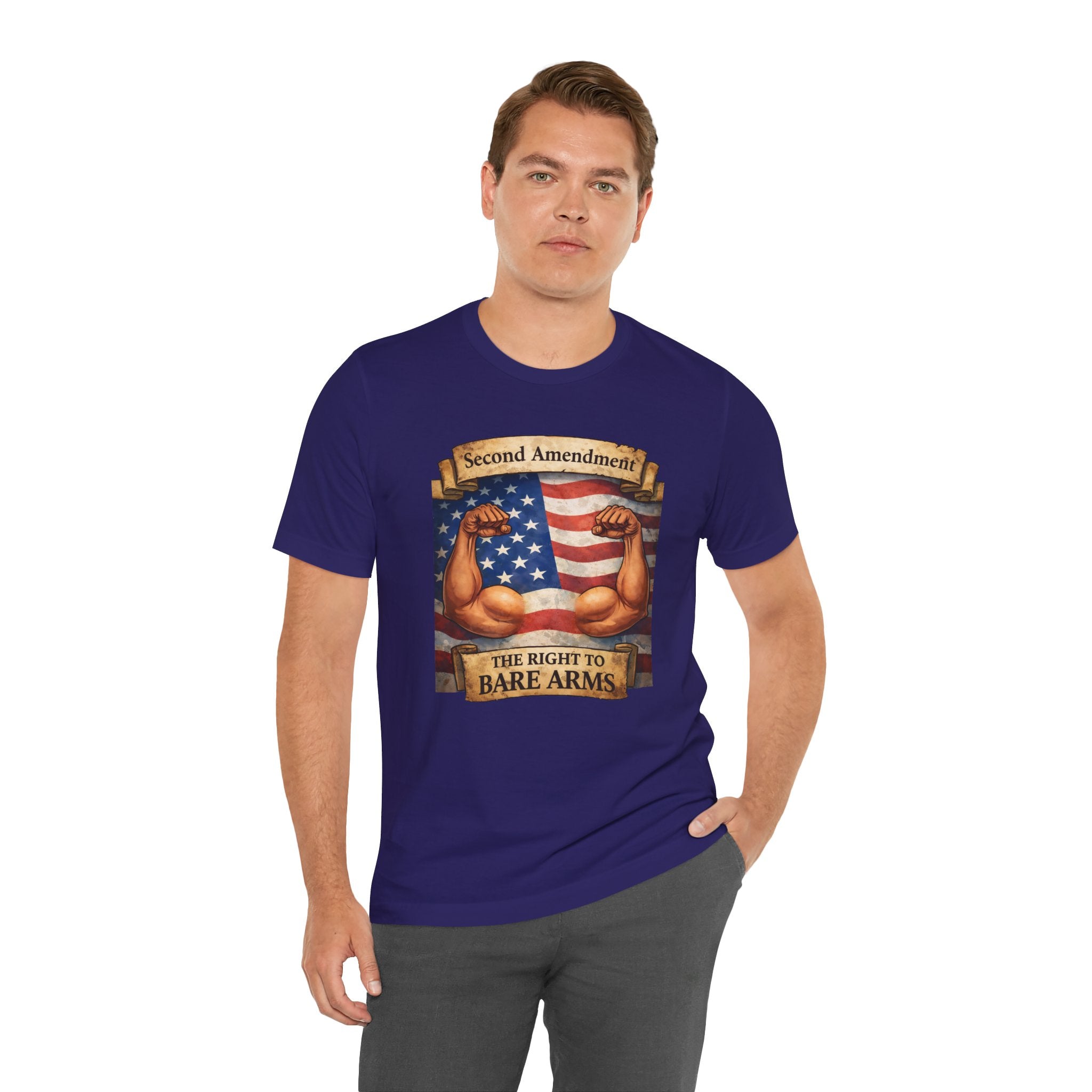 Second Amendment-The Right to Bare Arms-Unisex Jersey Short Sleeve Tee